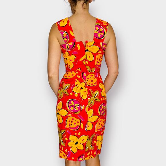 90s‎ R.J. Stevens Orange and Yellow Dress - Picture 6 of 6